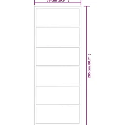 vidaXL Puerta corredera con herrajes ESG vidrio y aluminio 76x205 cm Best