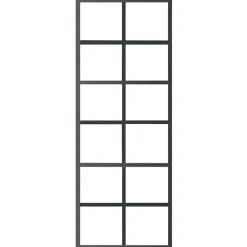 vidaXL Materiales De Construcción-Puerta corredera con herrajes ESG vidrio y aluminio 76x205 cm