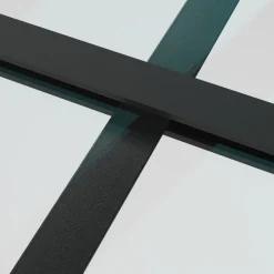 vidaXL Materiales De Construcción-Puerta corredera con herrajes ESG vidrio y aluminio 76x205 cm
