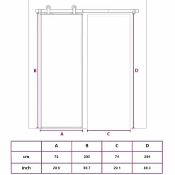 vidaXL Puerta corredera dorada vidrio ESG esmerilado aluminio 76x205cm Dorado y mate Online