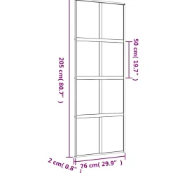 vidaXL Materiales De Construcción-Puerta corredera dorada de vidrio ESG transparente y aluminio