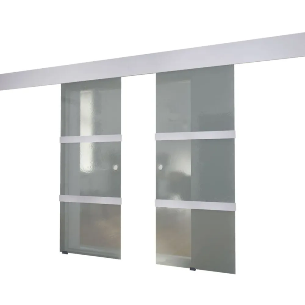vidaXL Puerta corredera doble de vidrio Best