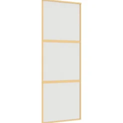 vidaXL Puerta corredera dorada vidrio ESG esmerilado aluminio 76x205cm Dorado y mate Best