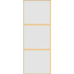 vidaXL Puerta corredera dorada vidrio ESG esmerilado aluminio 76x205cm Dorado y mate Best