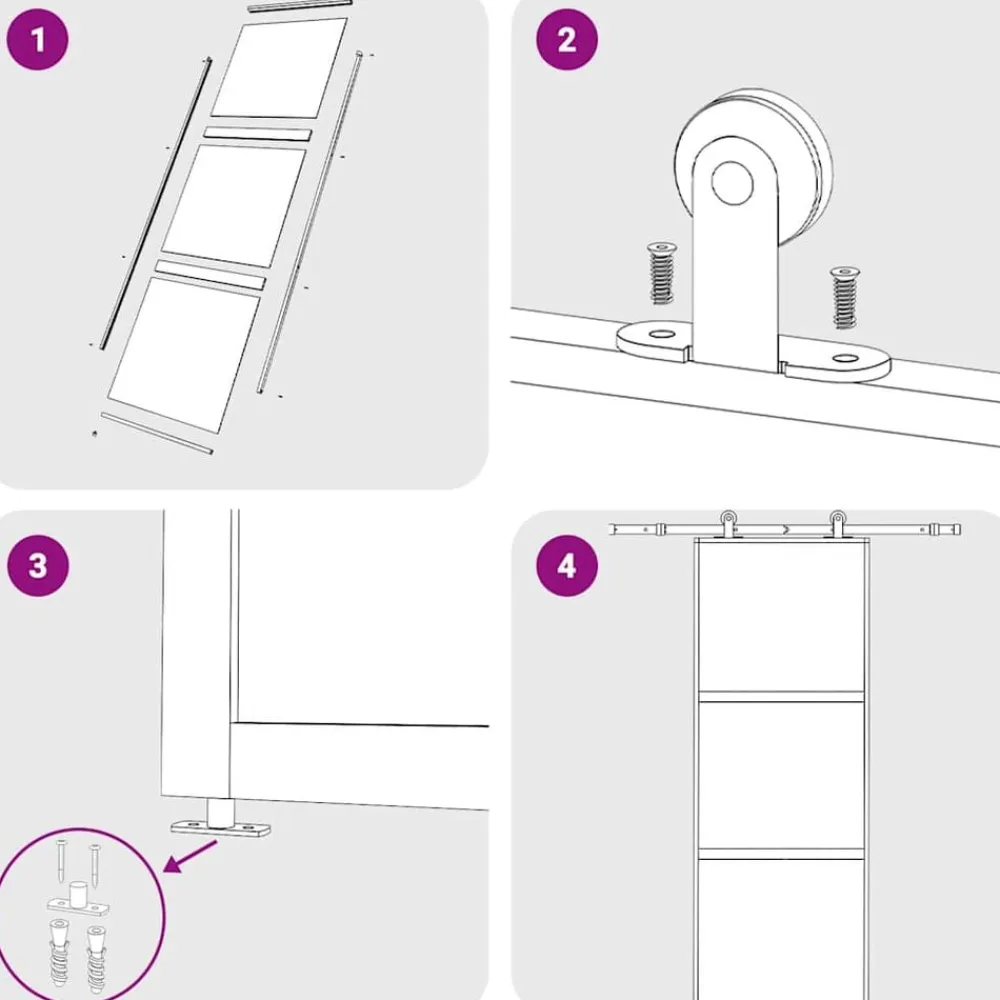 vidaXL Puerta corredera dorada vidrio ESG esmerilado aluminio 76x205cm Dorado y mate Best
