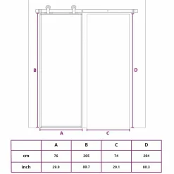 vidaXL Puerta corredera dorada vidrio ESG esmerilado aluminio 76x205cm Dorado y mate Best