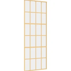vidaXL Puerta corredera dorada de vidrio ESG transparente y aluminio Dorado Discount