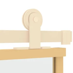 vidaXL Puerta corredera dorada de vidrio ESG transparente y aluminio Dorado Best