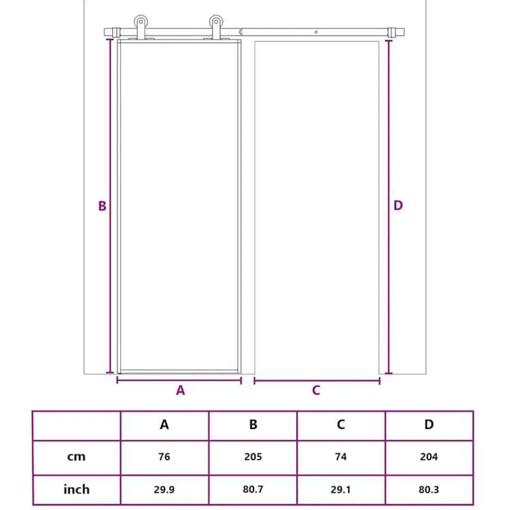 vidaXL Materiales De Construcción-Puerta corredera dorada vidrio ESG esmerilado aluminio 76x205cm