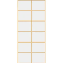 vidaXL Puerta corredera dorada de vidrio ESG transparente y aluminio Dorado Hot