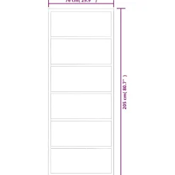 vidaXL Puerta corredera ESG vidrio y aluminio negra 76x205 cm Outlet