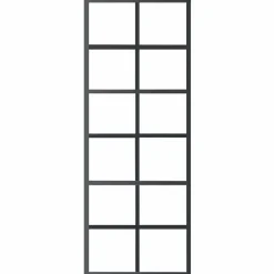 vidaXL Puerta corredera ESG vidrio y aluminio negra 76x205 cm Discount