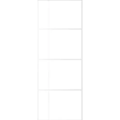 vidaXL Puerta corredera ESG vidrio y aluminio blanca 76x205 cm Blanco Clearance