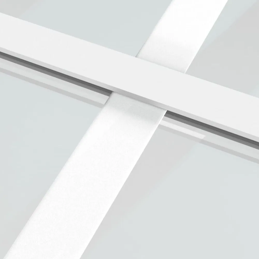 vidaXL Materiales De Construcción-Puerta corredera ESG vidrio y aluminio blanca 76x205 cm