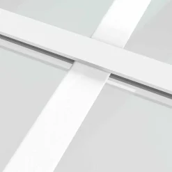 vidaXL Materiales De Construcción-Puerta corredera ESG vidrio y aluminio blanca 76x205 cm