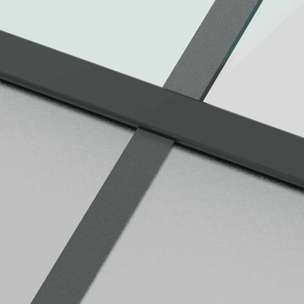 vidaXL Puerta corredera set herrajes vidrio templado aluminio 76x205cm
