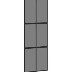 vidaXL Materiales De Construcción-Puerta corredera set herrajes vidrio templado aluminio 76x205cm