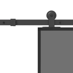 vidaXL Materiales De Construcción-Puerta corredera set herrajes vidrio templado aluminio 76x205cm