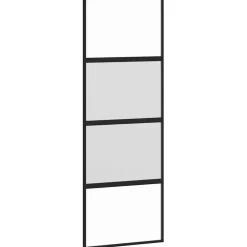 vidaXL Puerta corredera set herrajes vidrio templado aluminio 76x205cm matt and transparent New