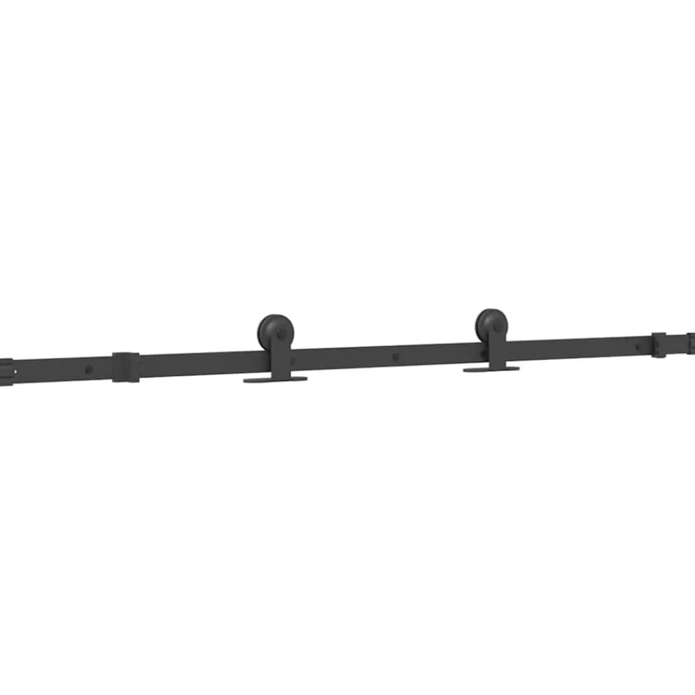 vidaXL Puerta corredera set herrajes vidrio templado aluminio 76x205cm