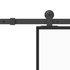 vidaXL Puerta corredera set herrajes vidrio templado aluminio 76x205cm