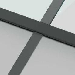 vidaXL Puerta corredera set herrajes vidrio templado aluminio 76x205cm