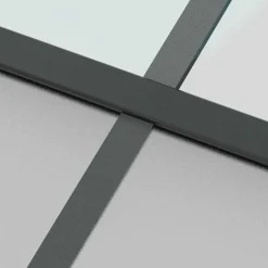 vidaXL Materiales De Construcción-Puerta corredera vidrio templado y aluminio negra 76x205 cm