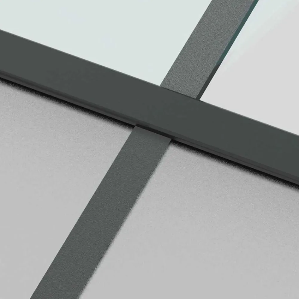 vidaXL Materiales De Construcción-Puerta corredera vidrio templado y aluminio negra 76x205 cm