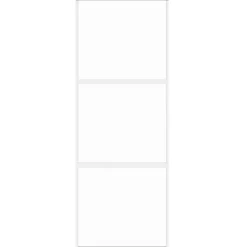 vidaXL Materiales De Construcción-Puerta corredera vidrio templado y aluminio blanca 76x205 cm
