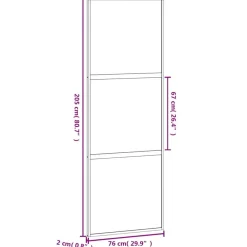 vidaXL Materiales De Construcción-Puerta corredera vidrio templado y aluminio blanca 76x205 cm