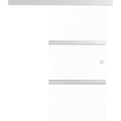 vidaXL Materiales De Construcción-Puerta corredera vidrio ESG y aluminio plateado 76x212 cm