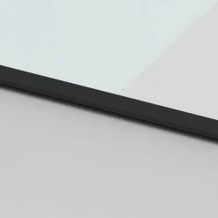 vidaXL Materiales De Construcción-Puerta corredera vidrio templado y aluminio negra 76x205 cm