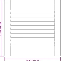 vidaXL Accesorios De Bricolaje-Puerta de armario de lamas madera pino 39,5x39,4 cm