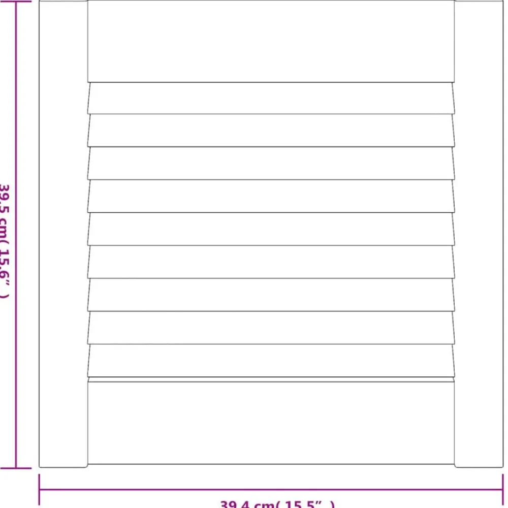 vidaXL Accesorios De Bricolaje-Puerta de armario de lamas madera pino 39,5x39,4 cm