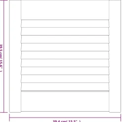 vidaXL Accesorios De Bricolaje-Puerta de armario de lamas madera de pino maciza 39,5x39,4 cm