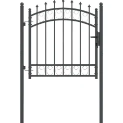 vidaXL Vallas De Jardín-Puerta de cerca con picos con cerradura Emmen 100 x 100 cm