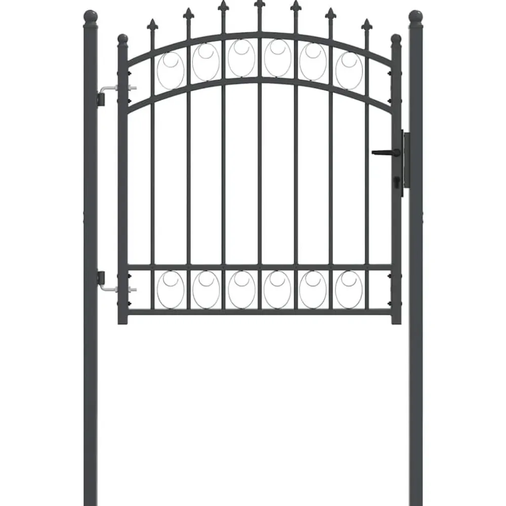 vidaXL Vallas De Jardín-Puerta de cerca con picos con cerradura Emmen 100 x 100 cm