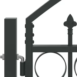 vidaXL Vallas De Jardín-Puerta de cerca con cerradura Assen Gris 301 x 200 cm Acero