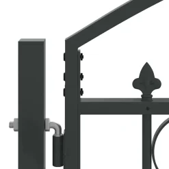 vidaXL Puerta de cerca con cerradura Assen Gris 301 x 224.5 cm Acero