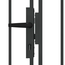 vidaXL Puerta de cerca con cerradura Assen Gris 301 x 224.5 cm Acero