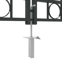 vidaXL Puerta de cerca con cerradura Assen Gris 301 x 224.5 cm Acero