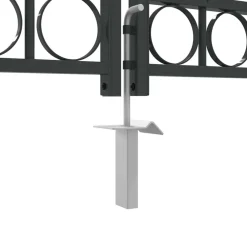 vidaXL Vallas De Jardín-Puerta de cerca con cerradura Assen Gris 301 x 175,5 cm Acero