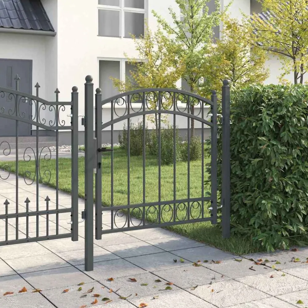 vidaXL Vallas De Jardín-Puerta de cerca con cerradura Emmen 100 x 100 cm