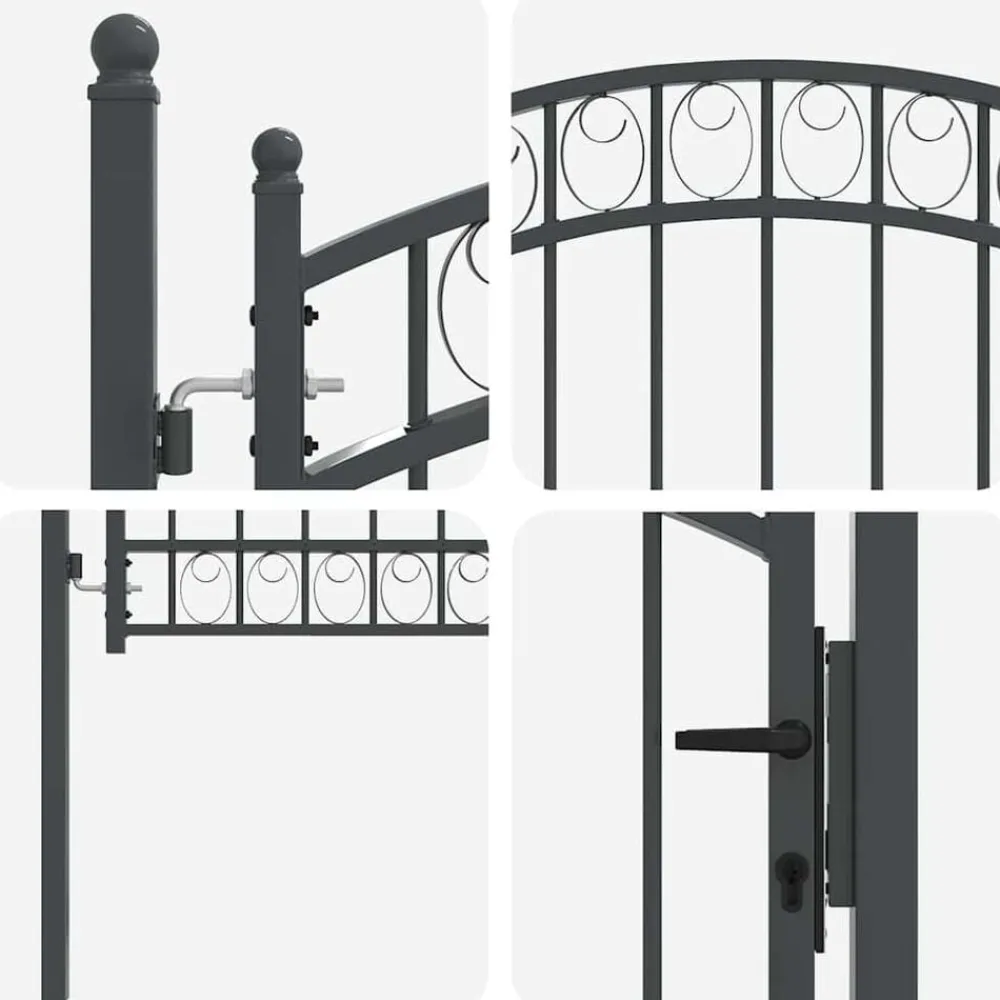 vidaXL Vallas De Jardín-Puerta de cerca con cerradura Emmen 100 x 100 cm