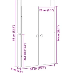 vidaXL Accesorios De Bricolaje-Puerta de cocina MEPPEL Marrón 50 x 9 x 82 cm