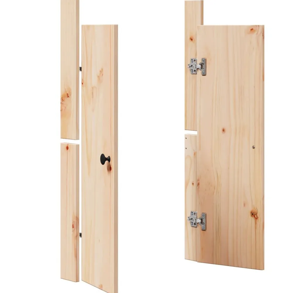 vidaXL Puerta de cocina MEPPEL Roble Marrón 50 x 9 x 82 cm Madera de pino sin tratar Sale