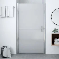 vidaXL Fontanería-Puerta de ducha de vidrio templado 81x195 cm