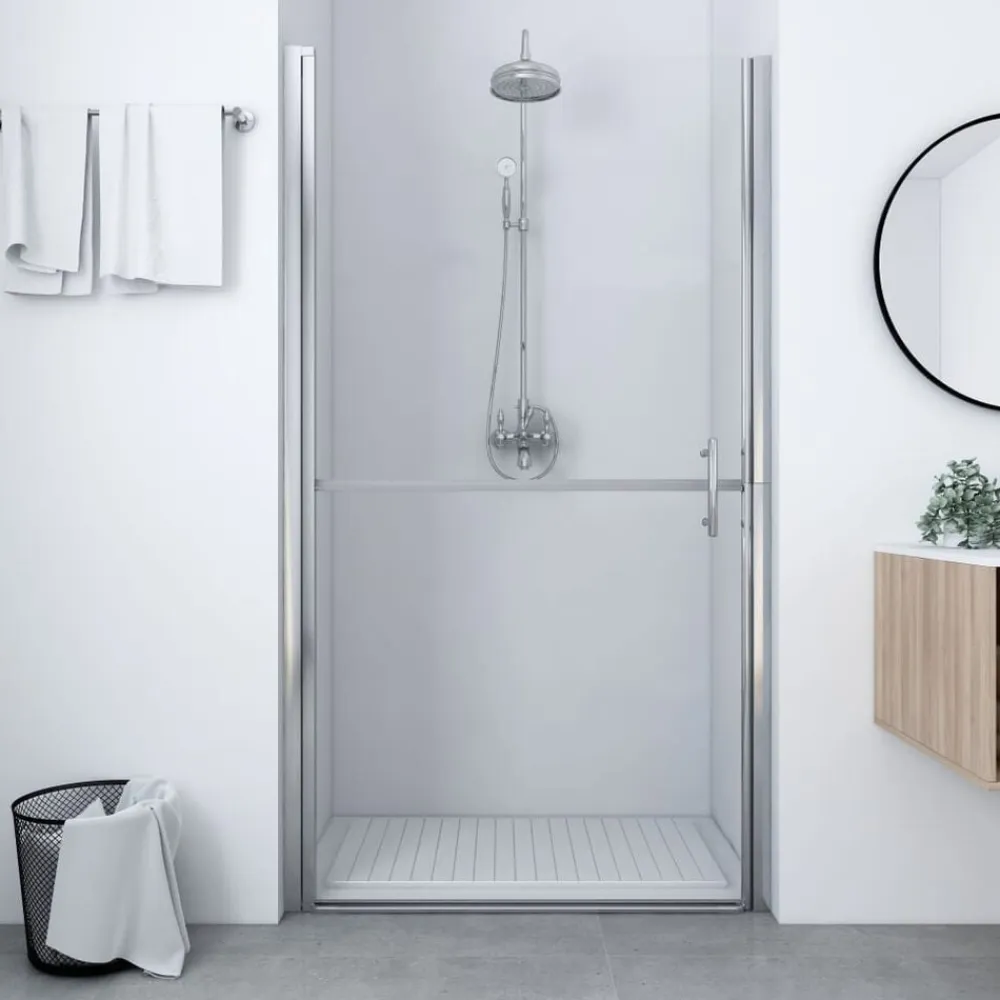 vidaXL Puerta de ducha de vidrio templado 81x195 cm Transparente Online