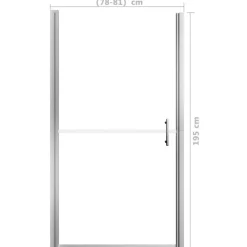 vidaXL Puerta de ducha de vidrio templado 81x195 cm Transparente Online