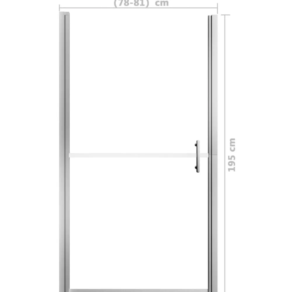 vidaXL Puerta de ducha de vidrio templado 81x195 cm Transparente Online
